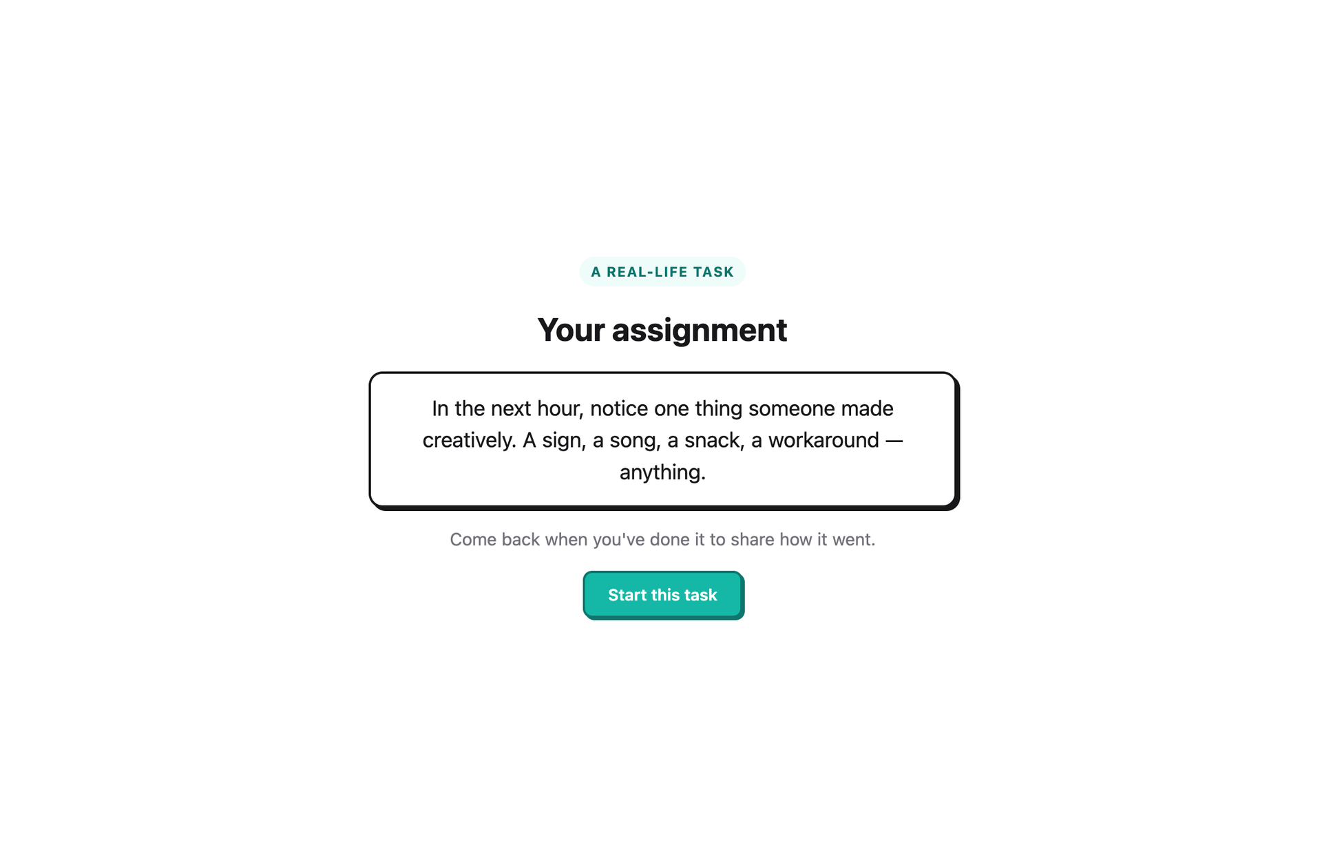 assignment